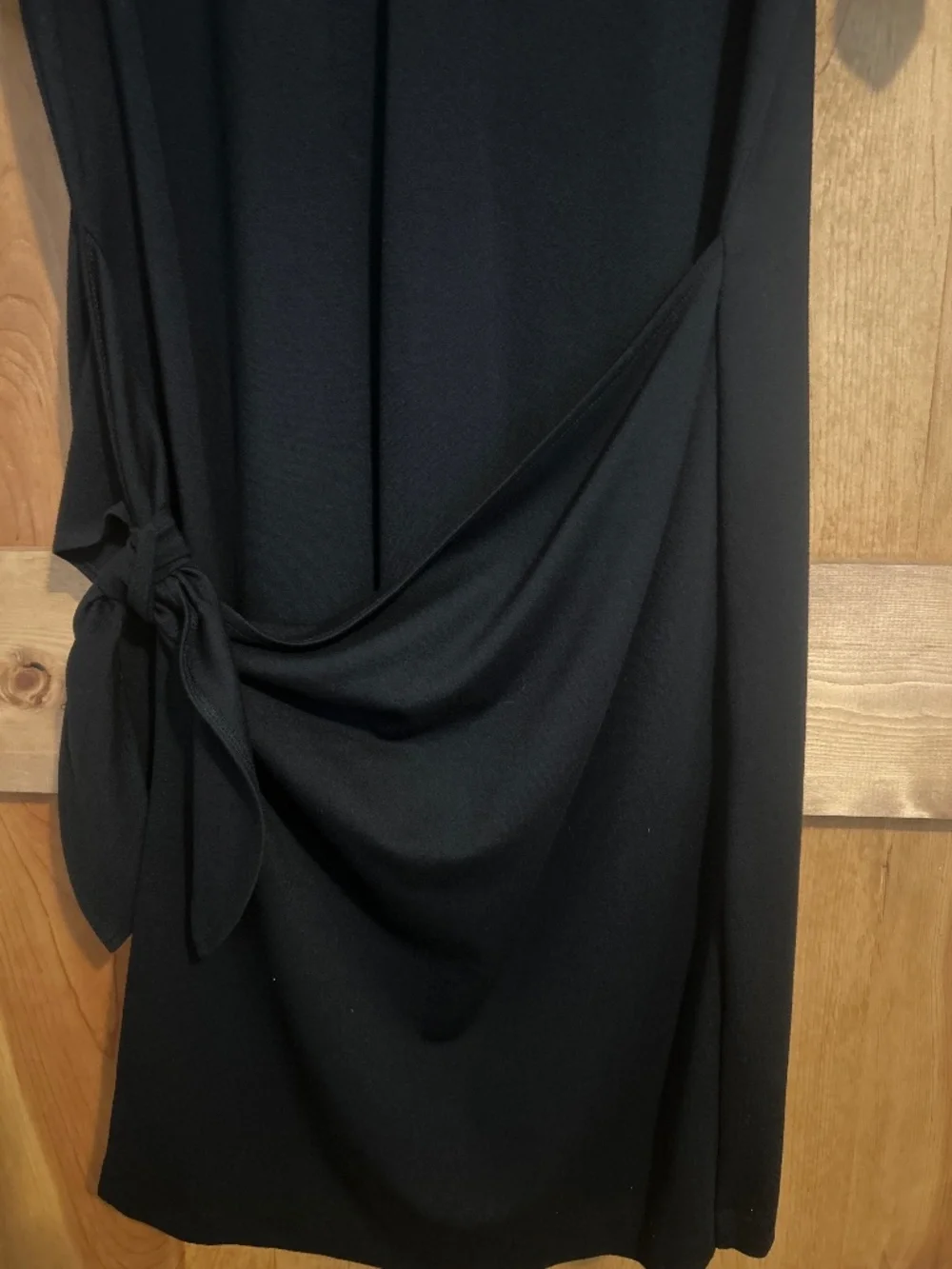 Tribal Black Knit Wrap Dress